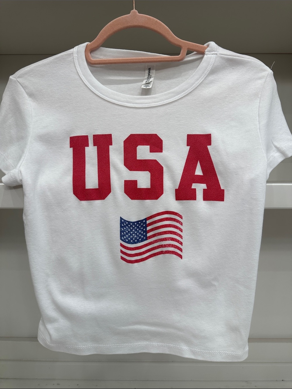 Bella Canvas medium cropped USA Graphic Tee - Like new